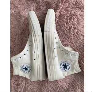 White Converse High Tops